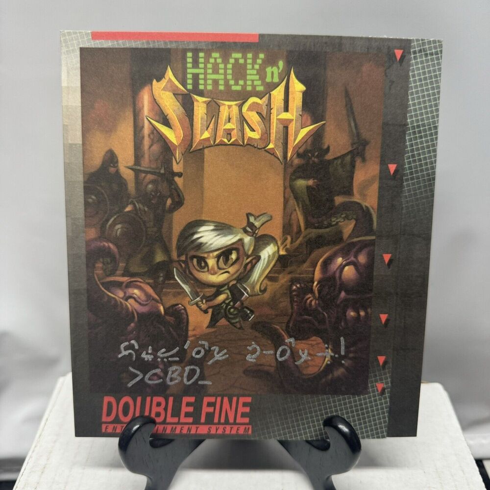 Hack 'n Slash Double Fine Amnesia Fortnight Collector Developer Signed Slipcase